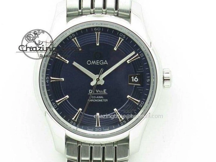 0505 DailyWear Speedmaster ’57 SS Chrono AXF Best Edition Blue Dial on Blue Leather Strap A 8279